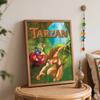 Disney oil painting painting art Tarzan forest jungle scenery handmade diy painting home decoration gift