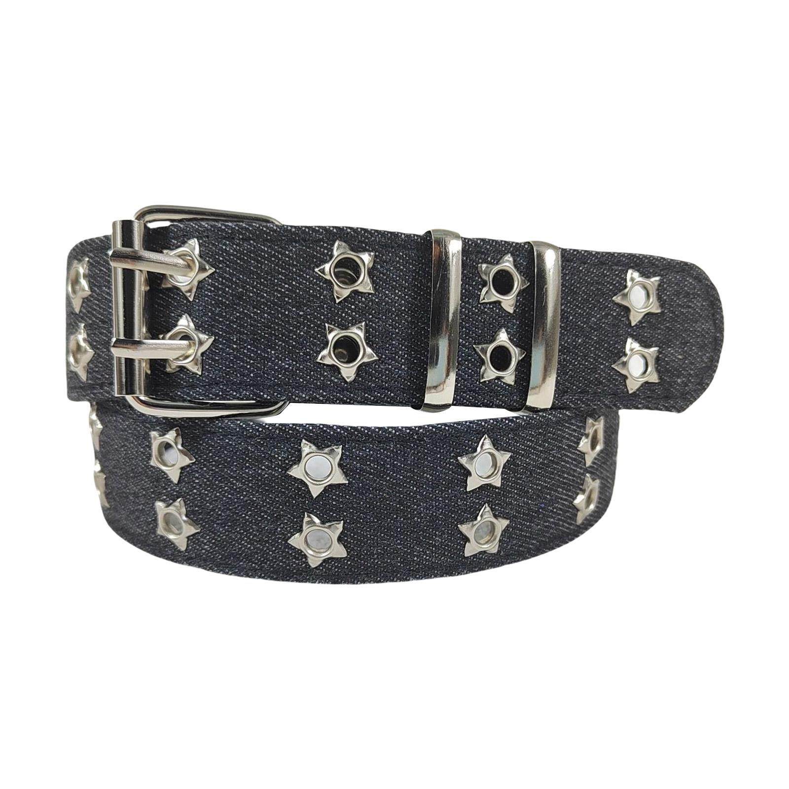 

Модный поясной ремень в стиле панк со звездным дизайном для мужчин и женщин с металлической пряжкой для музыкальных фестивалей и уличного стиля