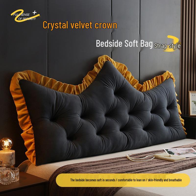 

2025 Европейский принцессный стиль диван изголовье подушка поясничная поддержка татами подушка 200x60x16cm (With Straps)