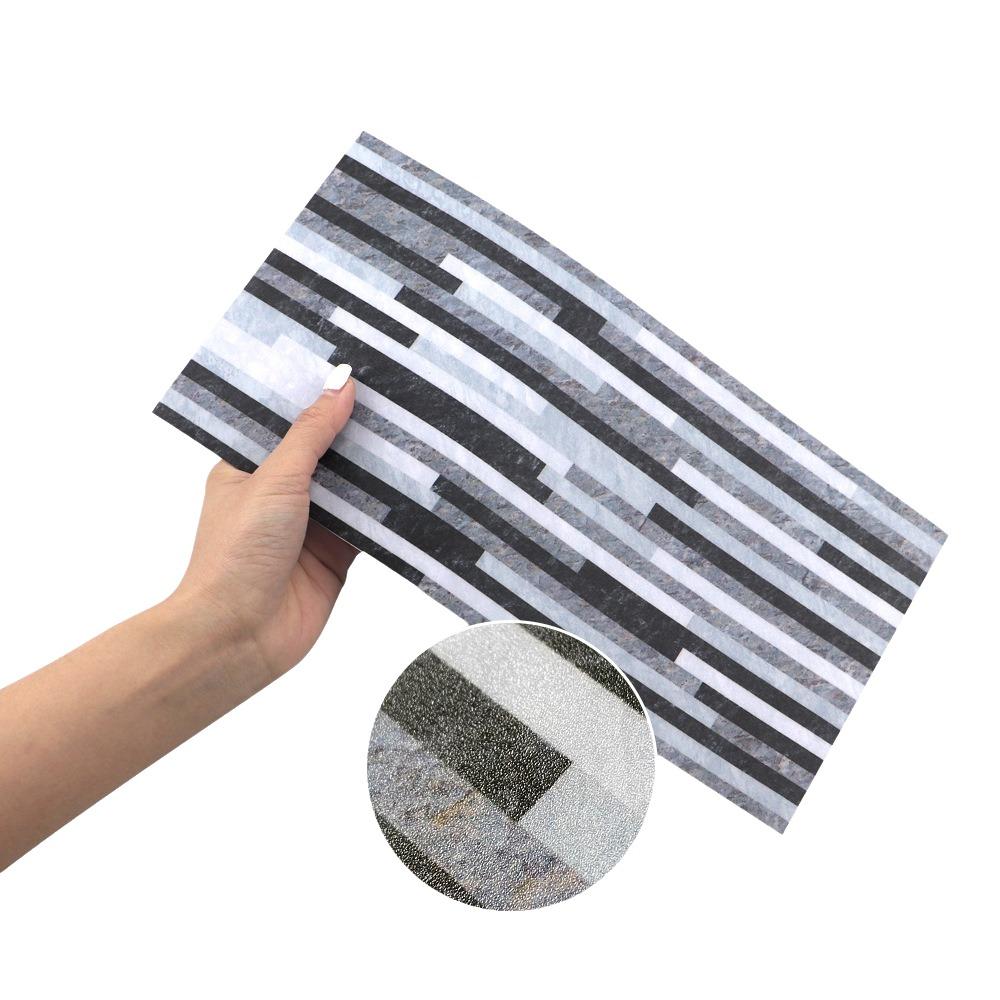 6pcs Waterproof Wall Sticker Contact Paper Peel and Stick Wallpaper Marble Tile Sticker For Bedroom