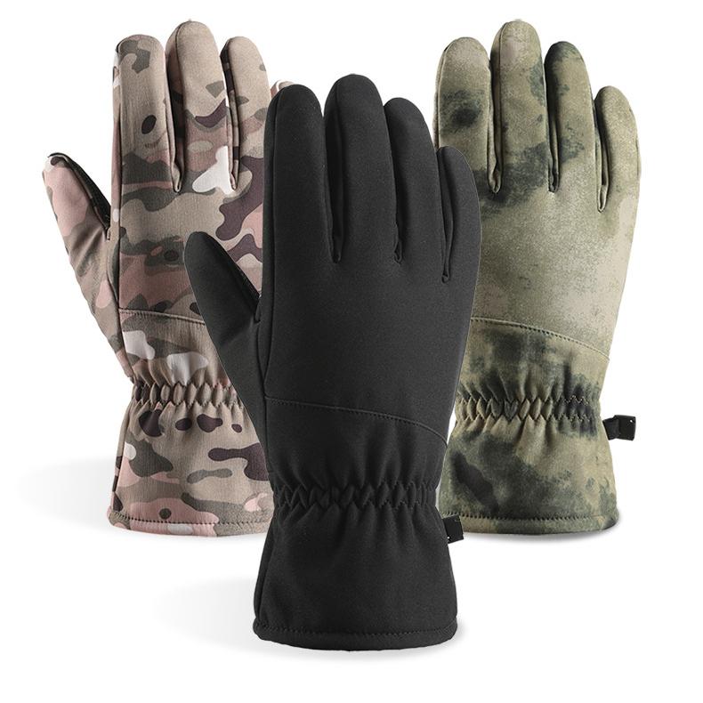 Neue Winter Plüsch Warme Handschuhe Outdoor Skifahren Radfahren Bergsteigen Touchscreen Anti Slip Wasserdicht Winddicht