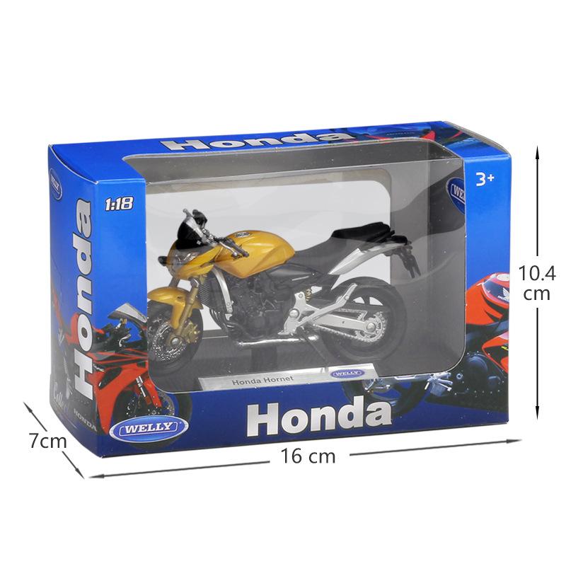 Model de motocicletă din aliaj Welly HONDA Hornet la scară 1/18 Modele de vehicule de jucărie din metal Model de motocicletă Colectie de simulare înaltă Cadouri pentru copii