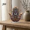 Ornement Main de Fatima en Acrylique Transparent Épaissi, Ornement Hamsa Plat 2D avec Motif Exotique Base de Décoration de Table, Mystérieux