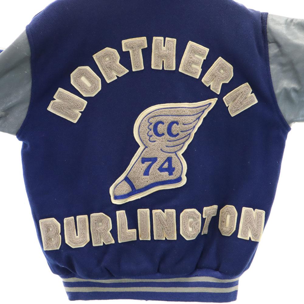 CAMPUS 70s vintage Stajan Navy system Leather sleeve blouson Men's Used