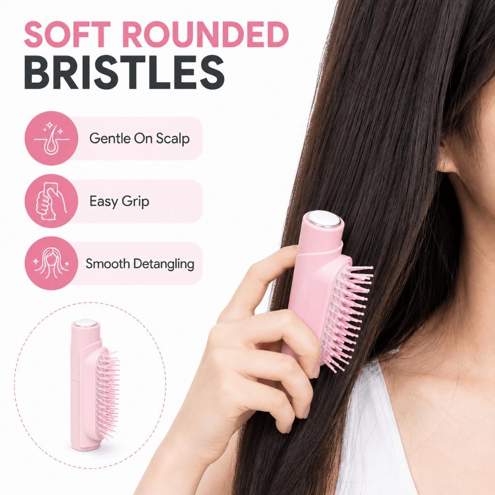 Portable Spray Massage Comb Multi-Function 2-In-1 Misting Hair Brush Pocket Spray Hair Brush Gift