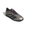 Adidas Predator Club TF Futsal Platinum Size cm Shoes, Metallic/Aurora Black/Turbo (IF6398), 27.0
