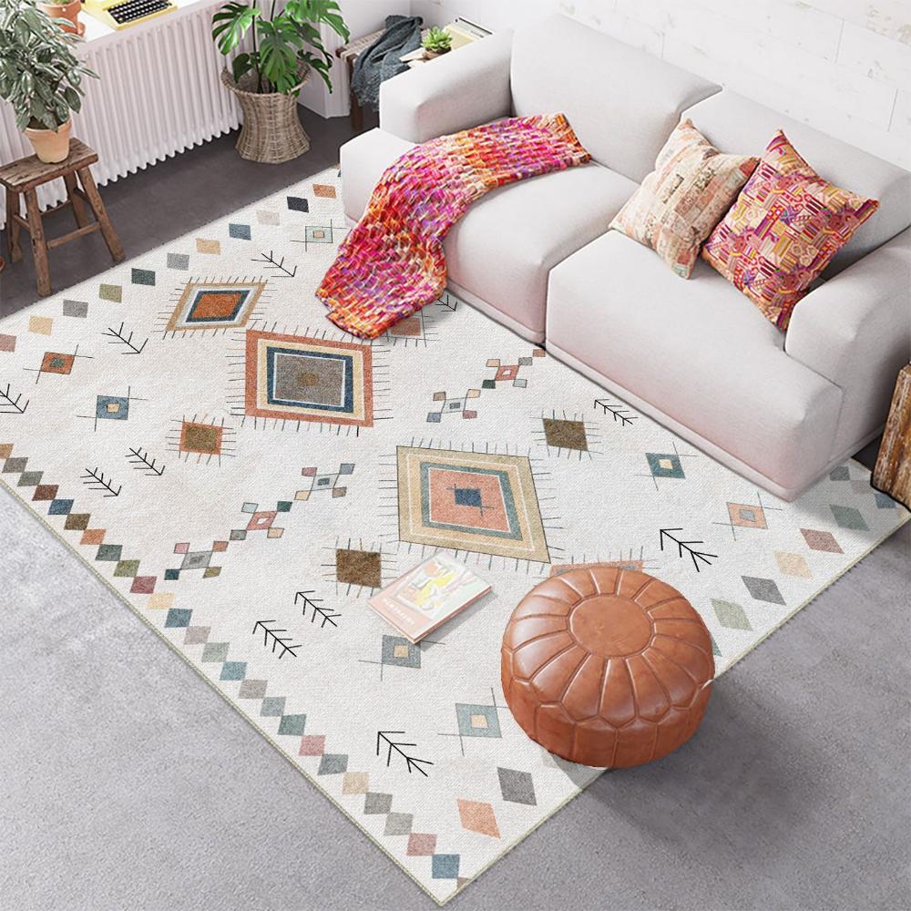 Nordic Minimalist Printed Carpet Persian Red Carpet Living Room Home Decor Sofa Rug Bedroom Bedside Rug Dining Table Floor Mat