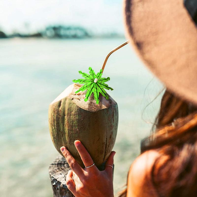 10 ks tropická palma papírový deštník koktejl jídlo výběr ovoce košíčky dortíky havajské narozeninové párty svatební dekorace