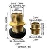 1 '' 3/4'' 1/2'' Brass Water Tank Joint Inlet and Outlet Partition Joint Flange with Sealing Gasket for Hose Connection