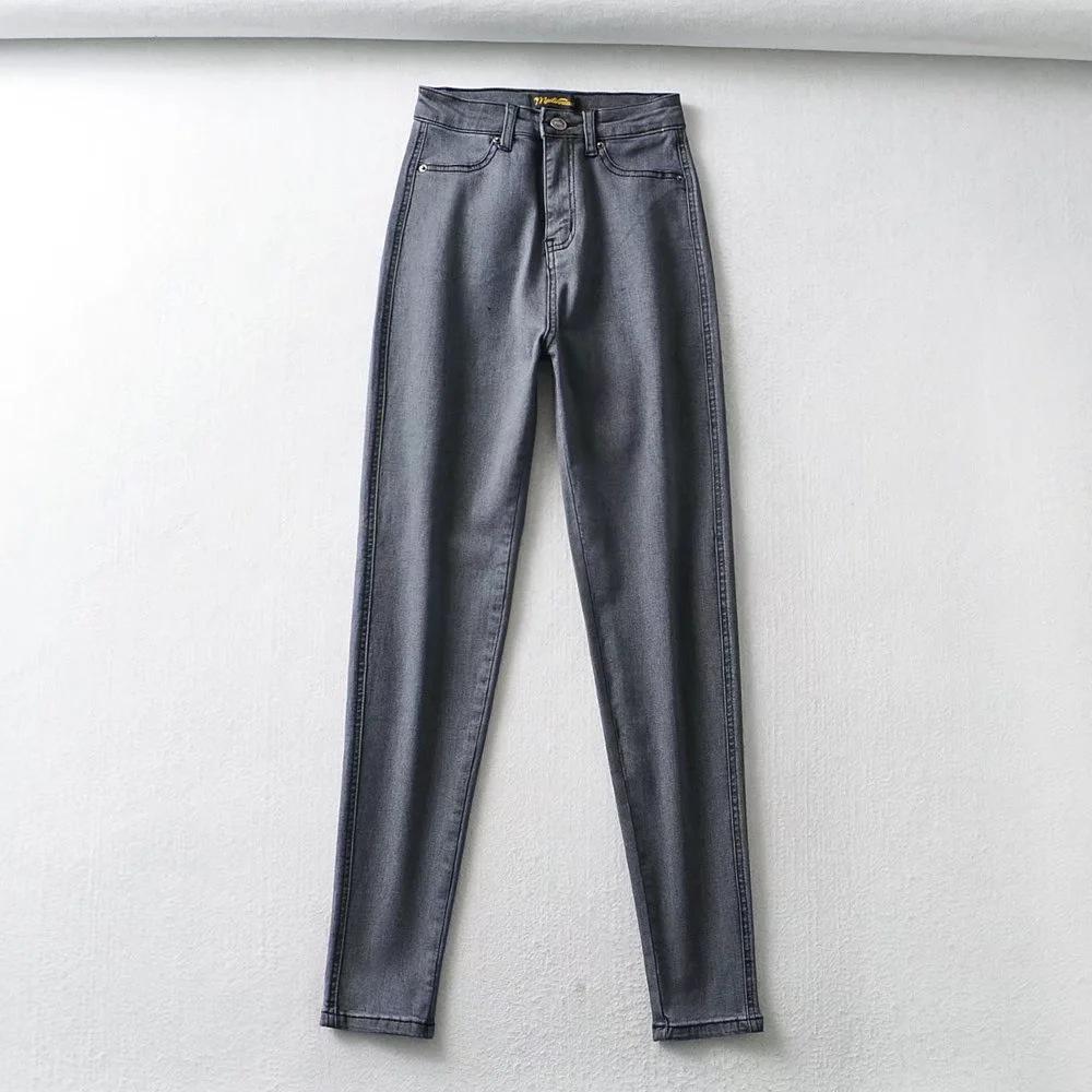 Women's High-Waisted Skinny Stretch Jeans - Slim Fit, Butt-Lifting, Pencil Style for Spring & Summer
