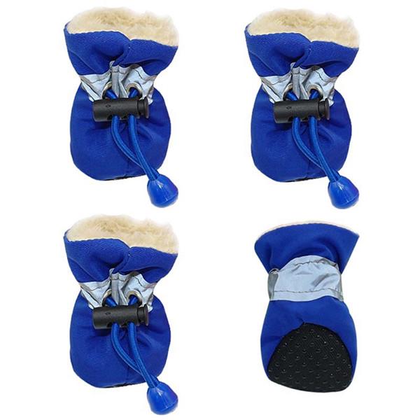 Pet Velvet Boots Nylon Lining Secure Fit Soft Comfortable for Pomeranian Teddy Outdoor Walks Cold Weather Paw Protection Warmth Retention Pet Supplie
