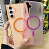 Double Color Matte Hard PC Phone Cases For Samsung Galaxy A56 A36 A16 A55 A35 A15 A54 A34 A14 5G Case For Magsafe Magnetic Cover