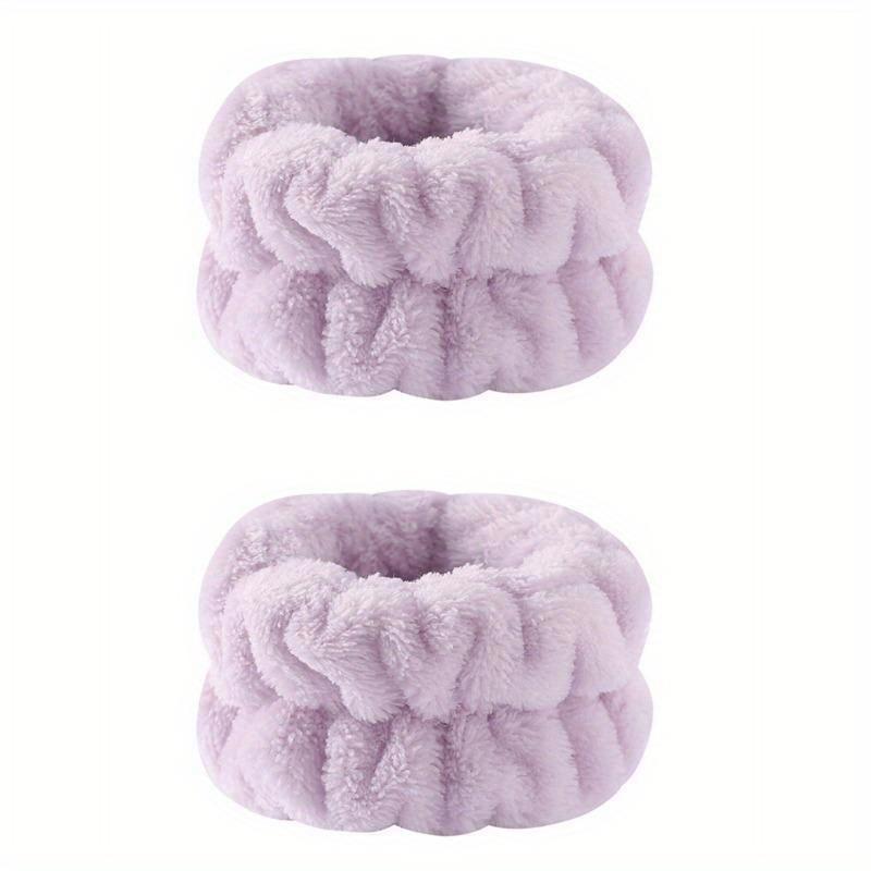 2PCS Reusable Spa Wrist Washband Soft Microfiber Towel Wristbands For Washing Face Women Girl Yoga Running Sport Wrist Sweatband
