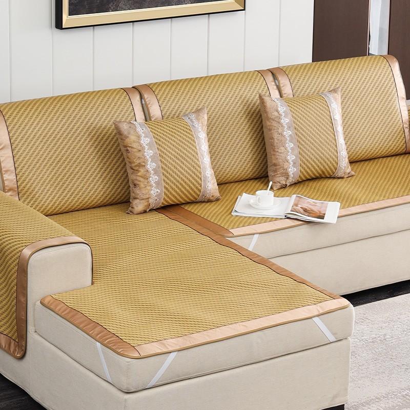 Summer rattan mat sofa cushion summer ice silk rattan mat non-slip mat seat cushion sofa cover cover seat cushion