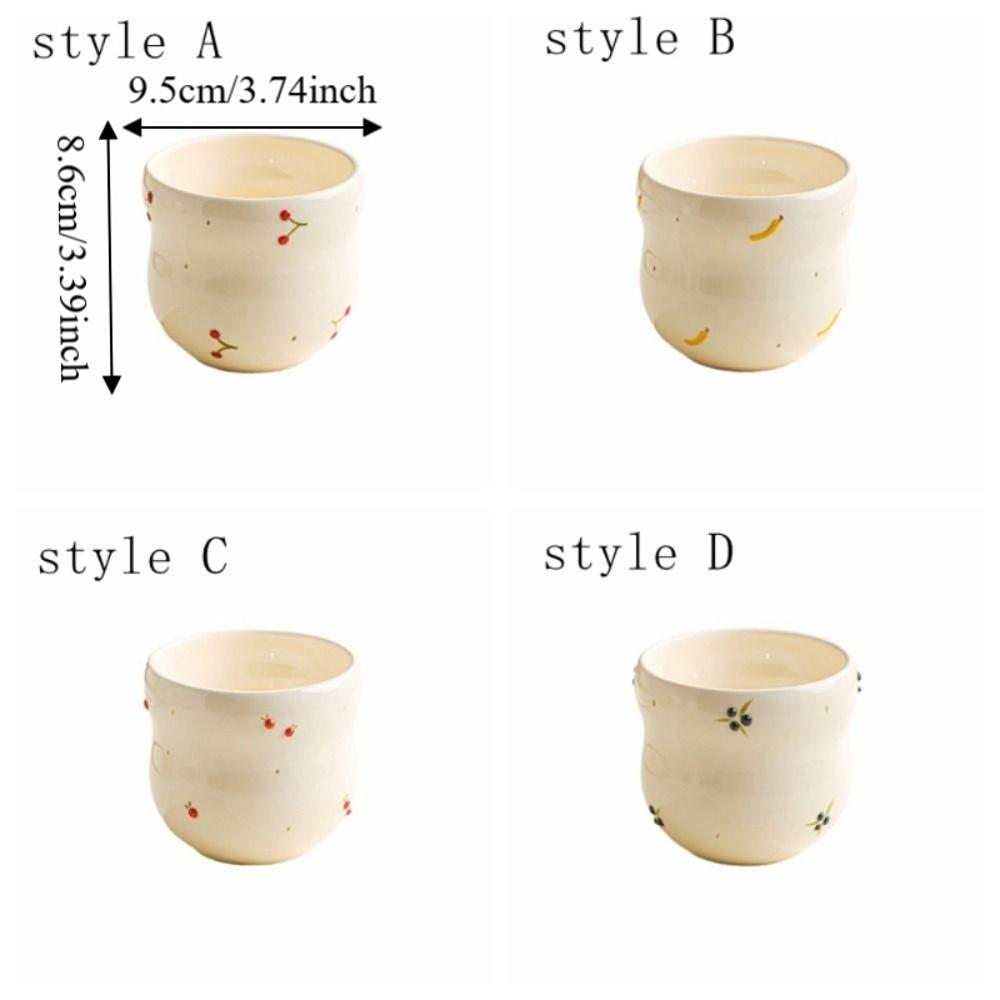 Hand-painted Coffee Cup Embossed Fruit Water Cup Creative Tea Cup Gift Giving