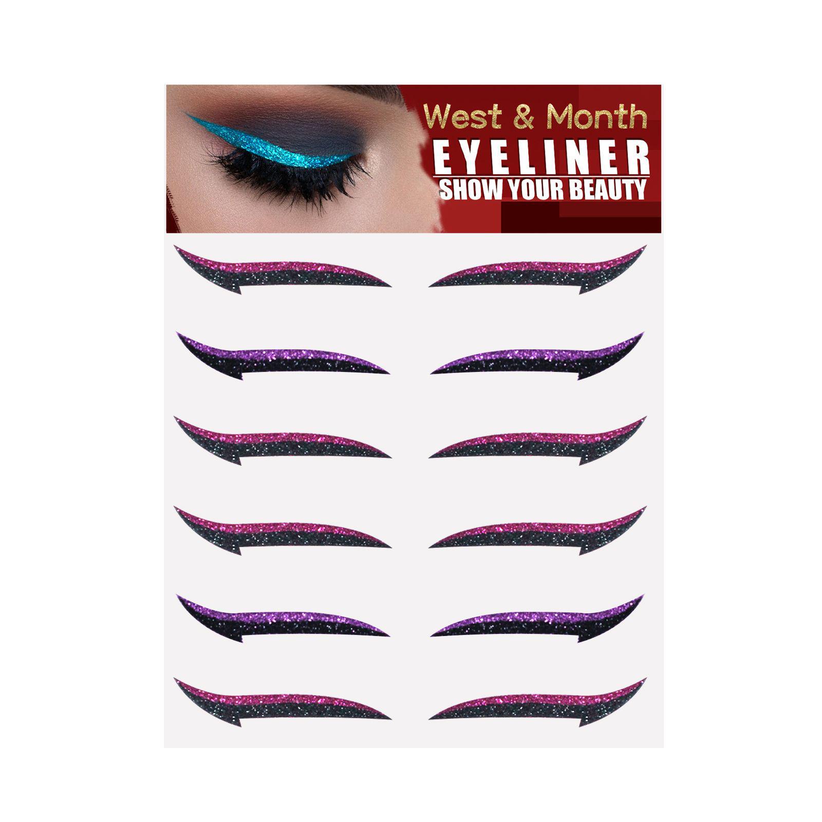

WEST MONTH 6-Piece Self-Adhesive Eyeliner and Double Eyelid Stickers for Stage or Party Makeup