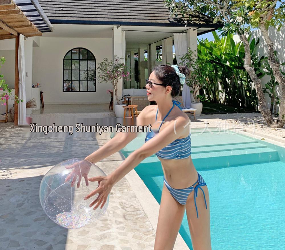 Dámské pruhované bikiny: High-End, Sexy, Styl Čisté Touhy pro Horké Prameny