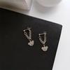 Korean Hip-Hop Bear Titanium Steel Earrings: Cute, Cool, Trendy, Versatile Bean Studs & Ear Clips Accessories.