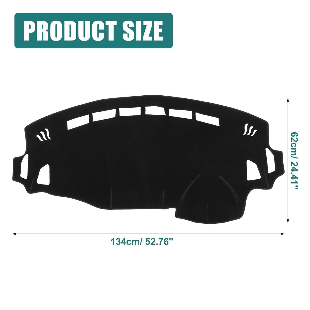 X AUTOHAUX Dashboard Mat for Suzuki Spacia Protective Interior Black Sun and Set MK32S/MK42S (2013-2017) - Mat, Polyester, Protection, Anti-Glare,