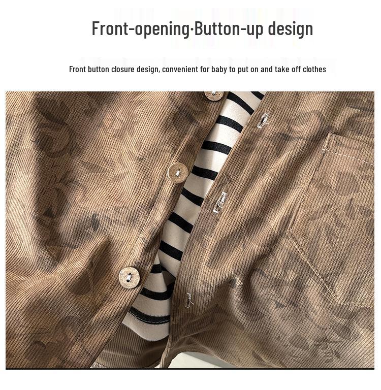 New Kids' Striped Long Sleeve Cardigan Top