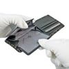 [Inden-ya] Wallet Bi-fold with Coin Purse, Deer Leather, Black & White Dragonfly Pattern 2006-11-008