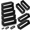 1Pc Silicone Black Loop DIY Hoop Retainer Watch Strap Band Keeper Holder Ring 16-22mm