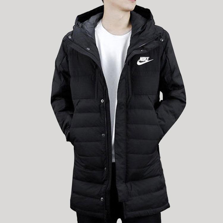 Nike Casual Long Down Jacket Knee-Length Winter Men Outerwear Black 807394-011