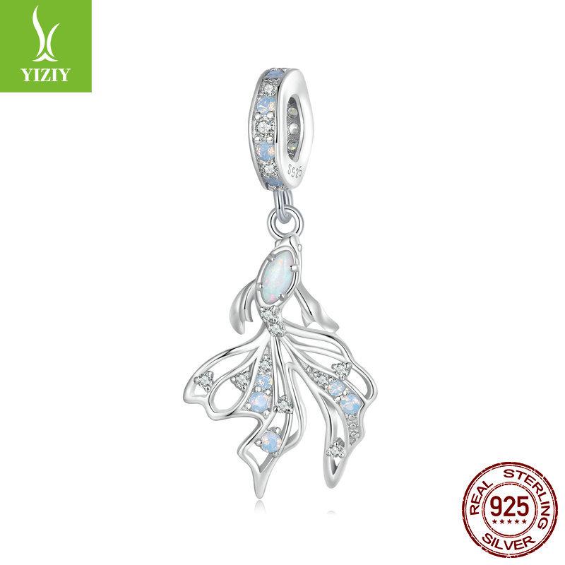 Fantasy Smart Douyu Diy Bracelet Necklace Pendant, Inlaid With Opal S925 Sterling Silver Beads