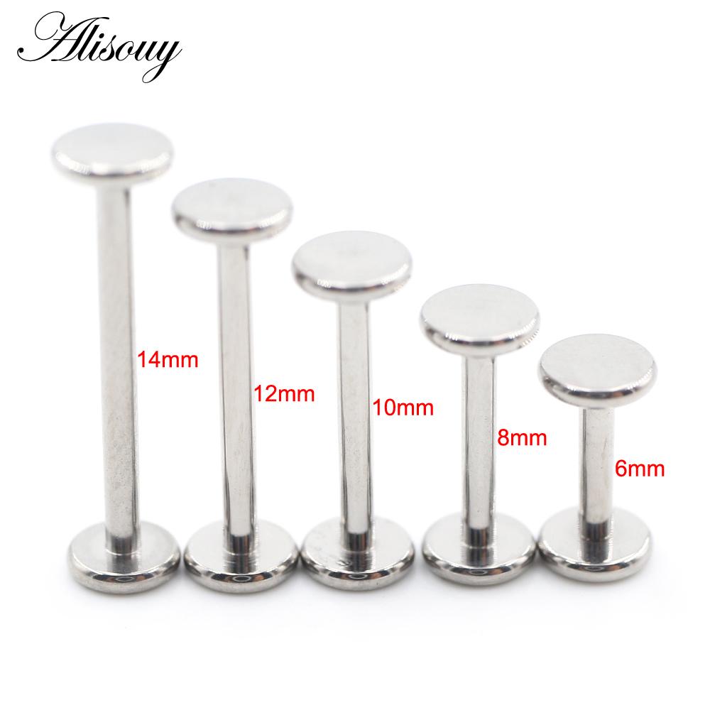 1ks titan s vnitřním závitem plochý eloxovaný kroužek na rty labreta do ucha Náušnice s tragusovou chrupavkou na činku Šperky na tělo