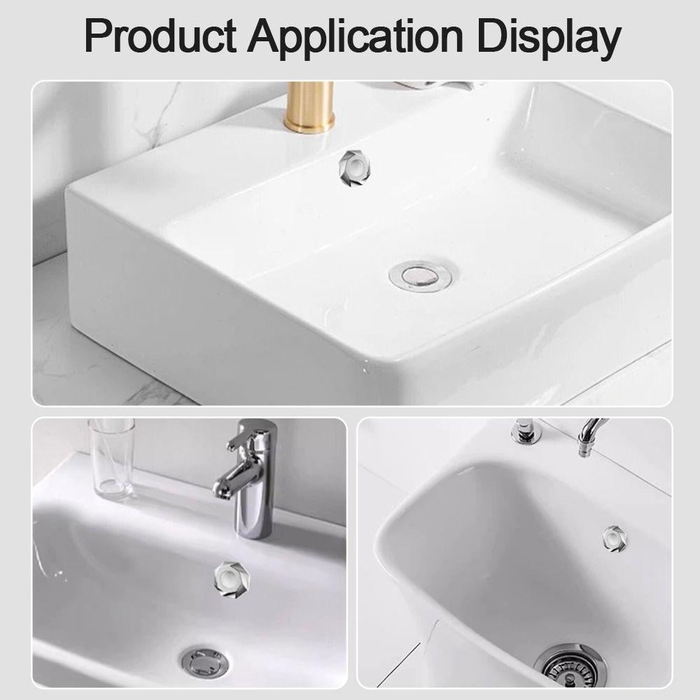 Replacement Wash Basin Overflow Ring Plug Plastic Sink Hole Cover  Kitchen Bathroom Supplies