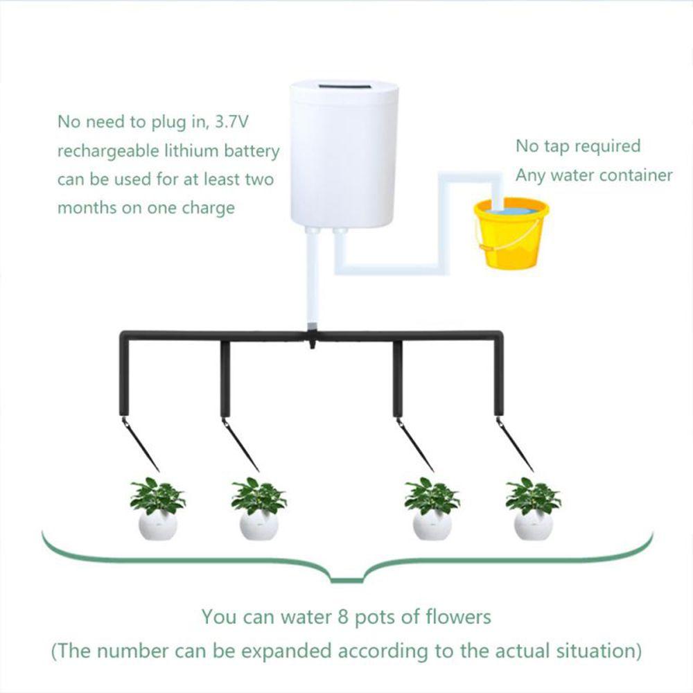 Plant Indoor Programmable Timer Watering System 8/4/2 Head Drip Irrigation Kits Double Pump