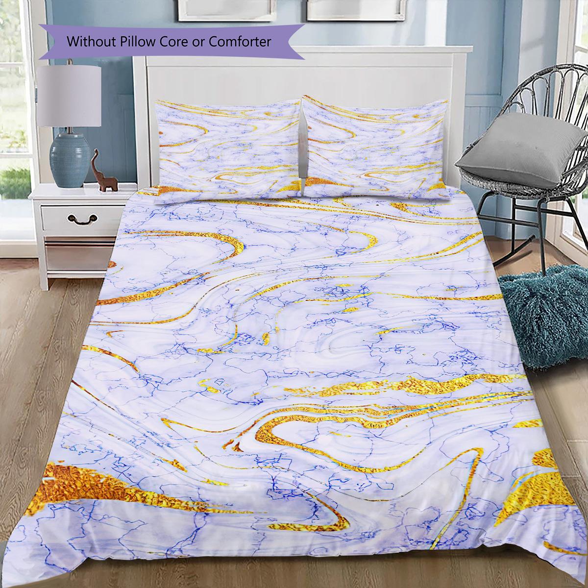 

1PC Abstract marble pattern Bedding Quilt Set Quilt Cover Pillowcase Home Decoration Birthday Gift (1 * duvet cover + 14 * pillowcase, without core) 135x200cm