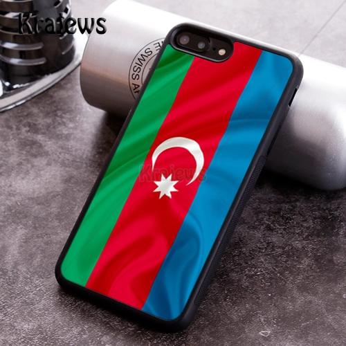Krajews Azerbaijan Flag Phone Case For iPhone 17 Air 16 15 14 11 12 13 Pro MAX Plus cover shell coque