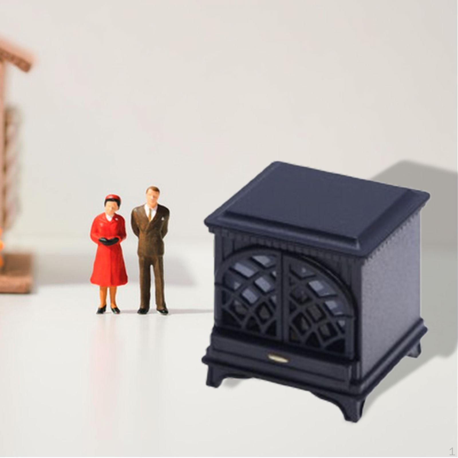 

Светодиодный камин на 1 персону:12 масштабных кукольных домиков Black