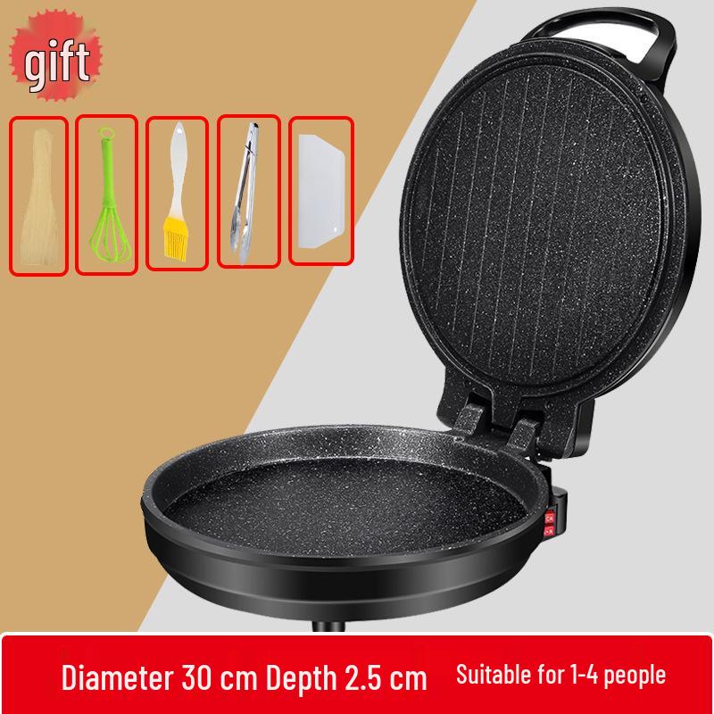 Household Electric Non-stick Pancake Maker with Auto Power-off and Double-Sided Heating for Thin Pancakes, Frying, and Grilling