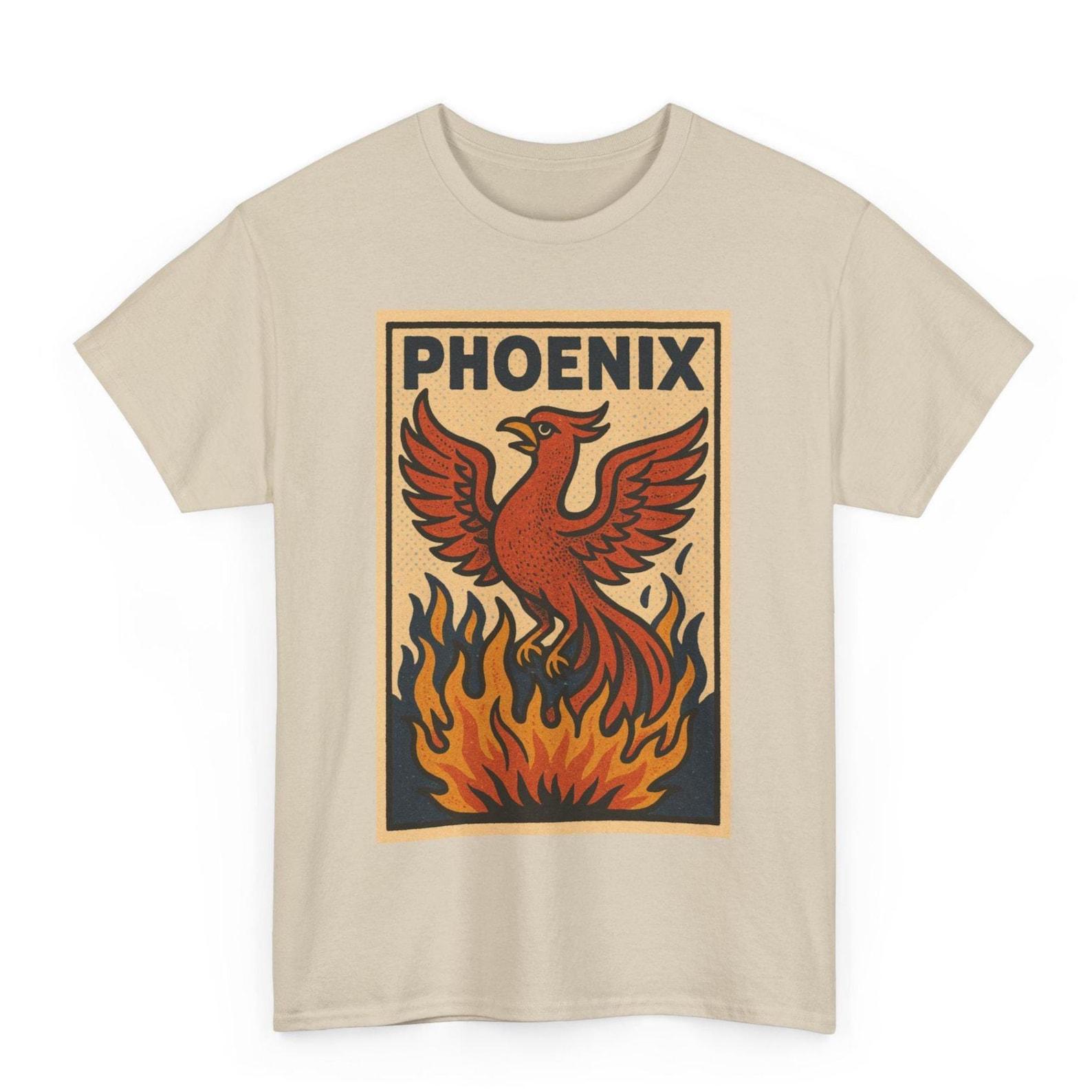 Phoenix T-Shirt: Retro Comic Firebird Graphic Tee S
