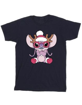 Mens Lilo & Stitch Angel Reindeer T-Shirt