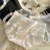 Women's Comfortable Seamless Lace Patchwork Wavy Edge Cotton Crotch Triangle Briefs