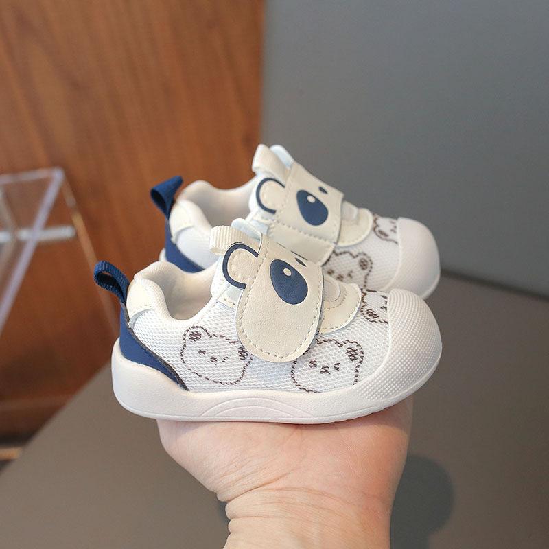 Spring and Autumn Non-slip Infant Anti-kick Functional Toddler Shoes Mesh Shoes Sports Breathable Shoes Cute Non-slip Toddler Shoes