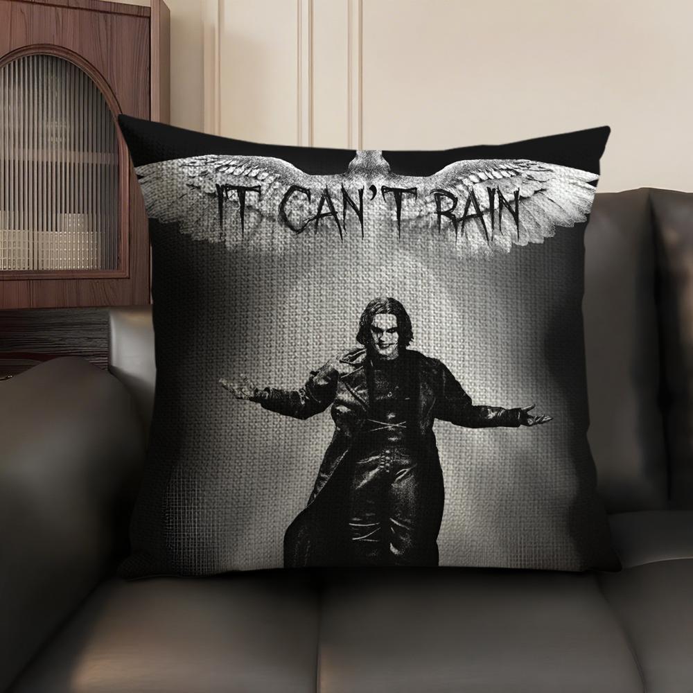 

Classic Superhero Movies TThe Crow Pillow Case DoubleSided Printing Short Plush Sofa Cushion Cover Bedroom Bedside Pillow 30X30cm