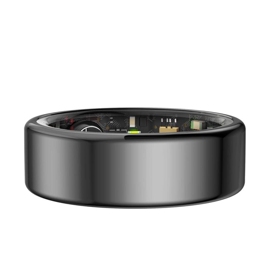 R02 QRing Smart Ring: Sleep, Blood Pressure, Step Count, 24-Hour Heart Rate & Blood Oxygen Monitoring.