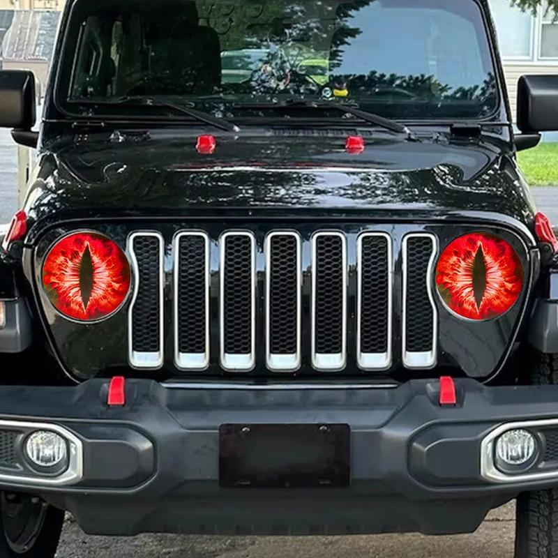 Beast Eye Car Light Sticker for Jeep Wrangler Off Road Vehicle 3D Beast Eyes Headlight Decoration Sticker Styling Modification