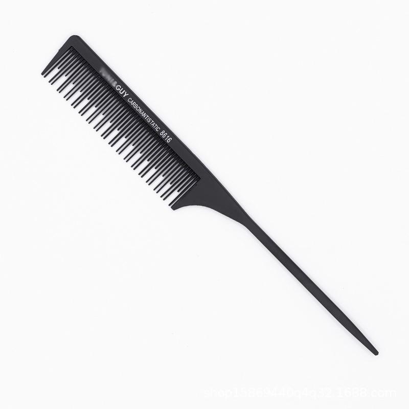 Hairdressing Fine-Tooth Steel Tail Comb for Women's and Men's Haircut & Updo