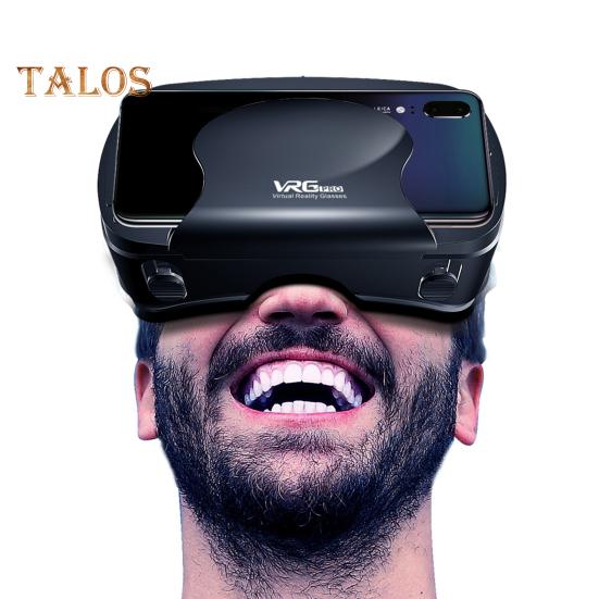 Oppslukende 3D VR-briller Justerbare øyebeskyttede Virtual Reality Fullskjerm Visuell vidvinkel universal VR-hodesett med fjernkontroll