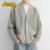 JEEP Men's V-Neck Knit Cardigan