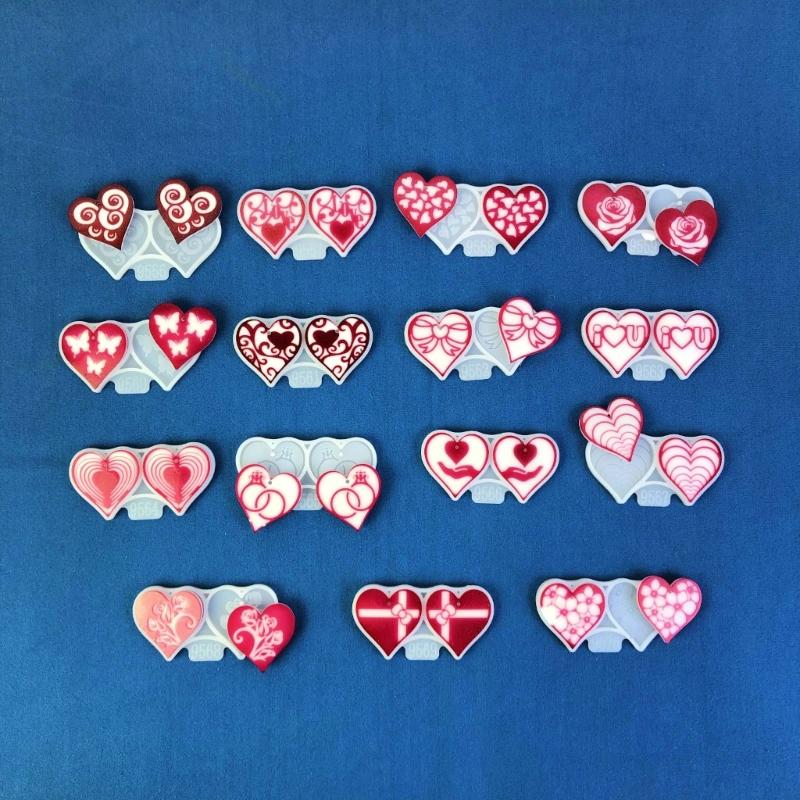 Craft Stunning Earrings Making Mold Butterfly Heart Pendant Silicone Molds Handcrafted Eardrop Moulds for DIY Lover