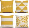 Cushion Cover 45x45 Cm Square Golden Yellow Geometric Modern Decorative Cushion Cover for Pillows Living Room Sofa Home Decor