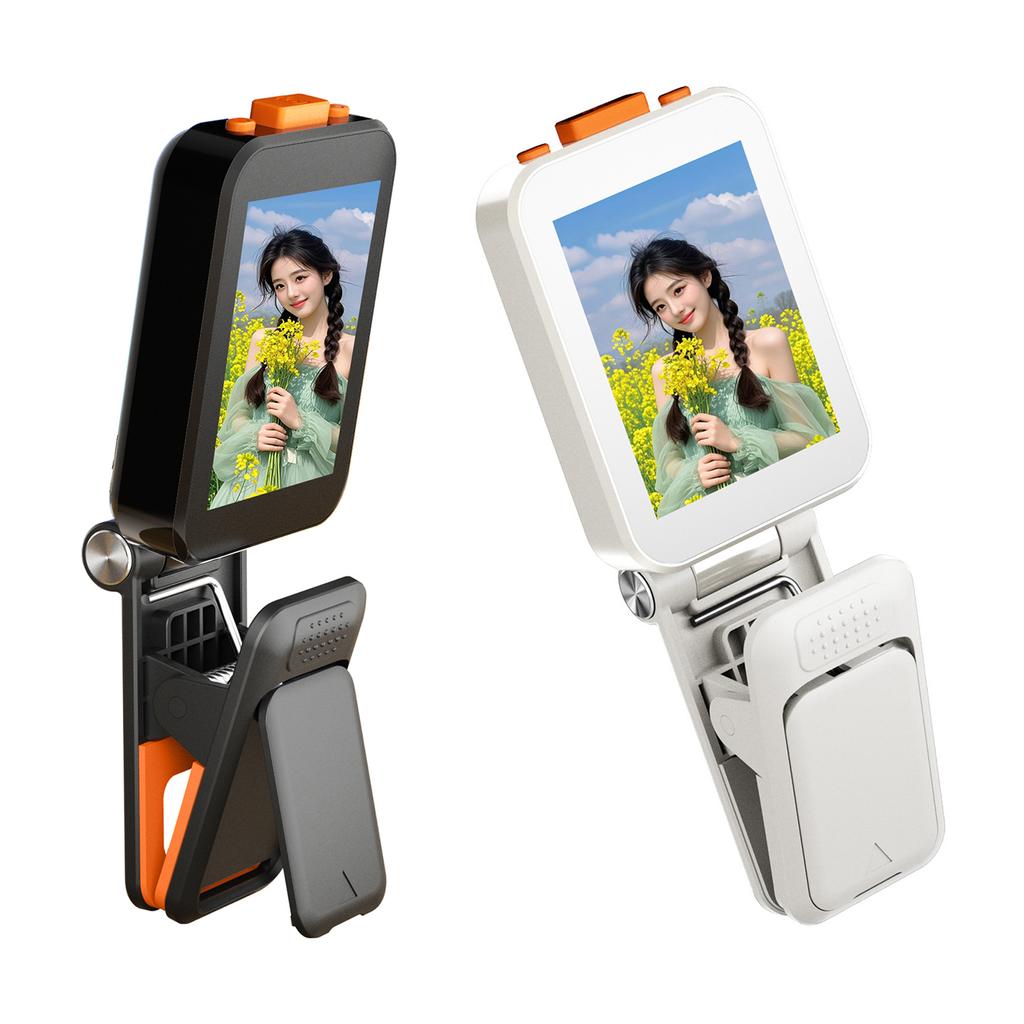 Smartphone Wireless Magnetic Monitor Screen with Clamp Rear Camera Selfie Magnetic Selfie Monitor Screen for iPhone Android