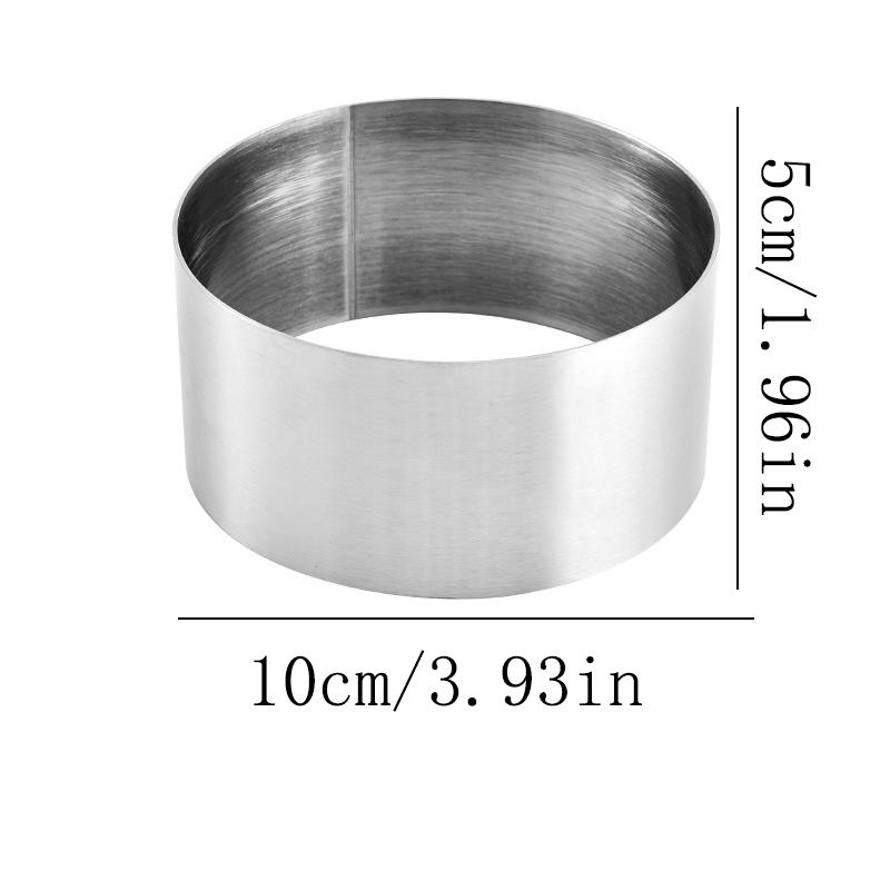 Cake Ring Mold Round Shape Stainless Steel Reusable DIY Baking Tool Mousse Circle Kitchen Gadget Pastry Accessories