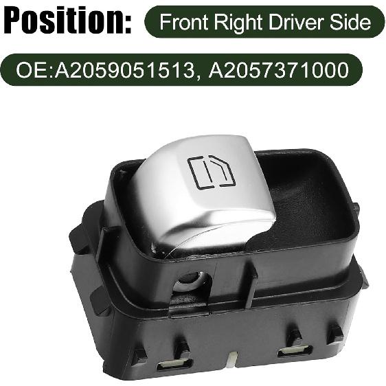 Unifizz Power Window Switch Right Passenger Side Power Window Master Control Switch A2059051513 A2057371000 for Mercedes-Benz C300 C350e 2015-2020